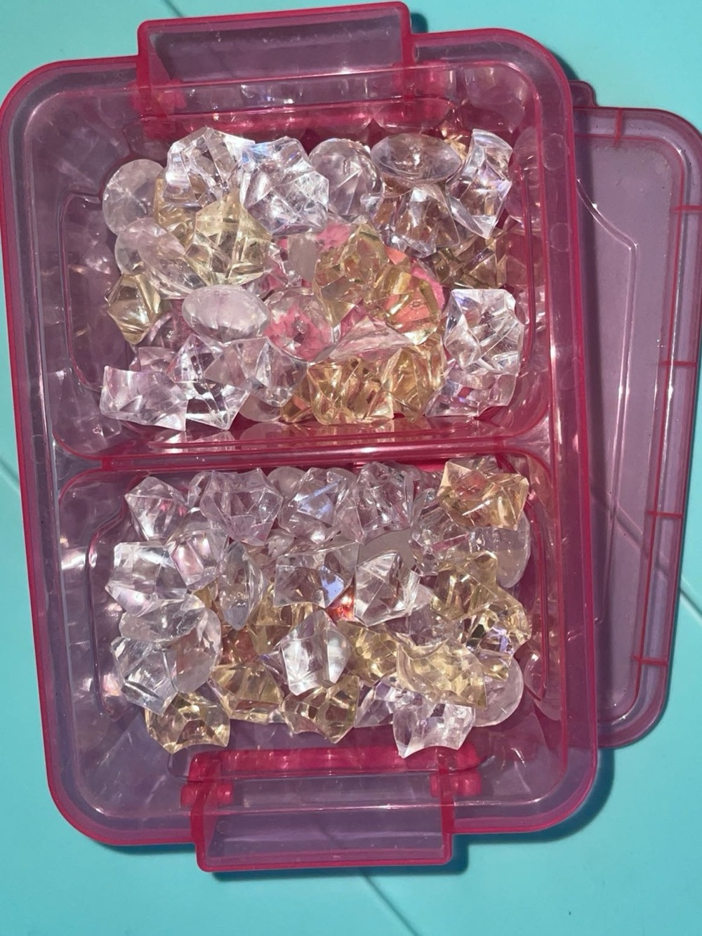 New Clear and Champagne Acrylic Gem Mix decoration gem stones